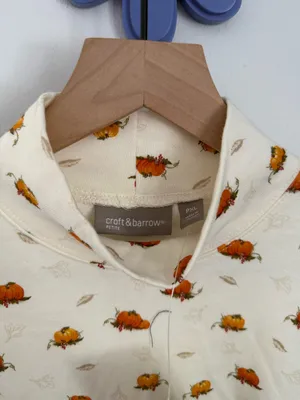 Croft Barrow Petite XL NEW Pumpkin Patch Long Sleeve Mock Neck Tee Cream Fall thumbnail 2