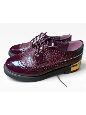 💜 Women's Midnight Velvet Oxblood Oxford Shoes Size 7 🖤 thumbnail 2