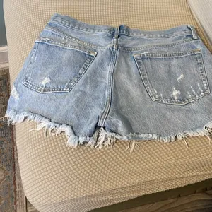 Agolde Blue Distressed‎ Jean Shorts thumbnail 4
