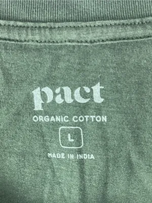 PACT Green 100% Organic Cotton 3/4 Sleeves Tee Size Large Casual Neutral thumbnail 3