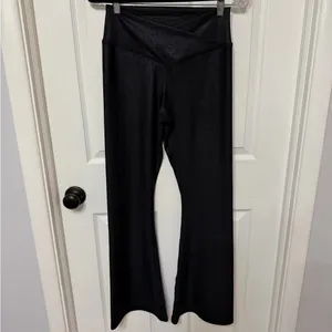 MONO B‎ black shimmer flare leggings size large thumbnail 3