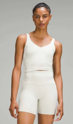 Lululemon Align Ribbed Tank Top Shine Bone Radiate Transparent Foil Sz 6 LW1EQVS thumbnail 1