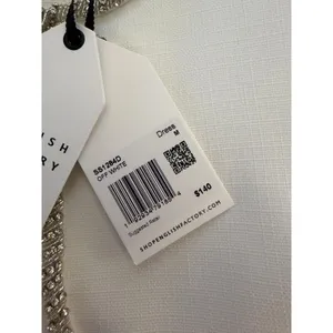 English Factory NWT White Rhinestone Bow Shift Dress Medium Bridal Cocktail $140 thumbnail 4