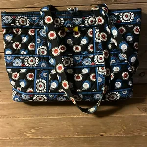 Vera Bradley Tote 14 x 10 blue women's handbag thumbnail 1