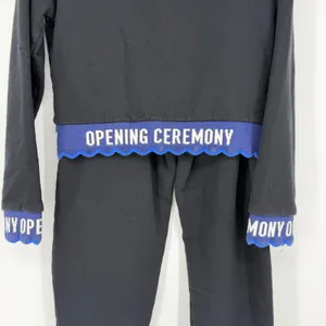 Opening Ceremony Black Scalloped Logo Sweatshirt and Jogger Set‎ Womens XS thumbnail 3
