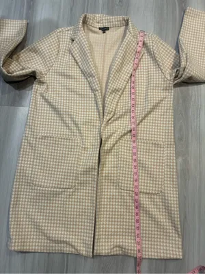 Shinestar Blazer in Cream and‎ Tan thumbnail 8