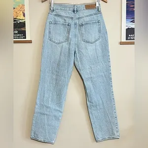 PacSun Light Wash High Rise Straight Button Fly Jeans 27‎ Cotton Casual Academic thumbnail 2