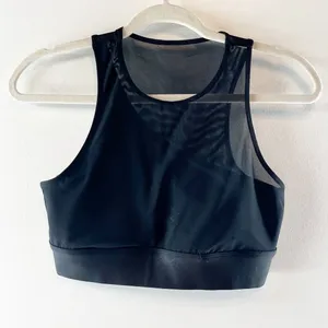 Alo Mesh Airlift Coastline Sports Bra Black Small thumbnail 3