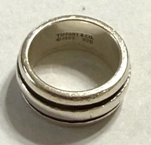 Tiffany & Co. Atlas Groove Sterling Silver Band with Double Grooves Size 6 thumbnail 1