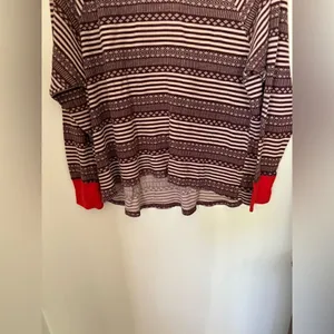 Aerie Long Sleeve Thermal Top Multicolor Fair Isle Size Large thumbnail 7