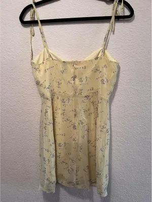Princess Polly‎ Yellow Floral Spaghetti Strap Mini Dress Size 6 thumbnail 10