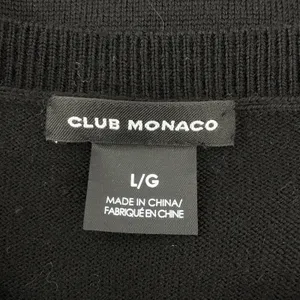 Club Monaco Womens Black 100% Wool Bell Sleeve Bow‎ Detail Sweater Dress Large thumbnail 8