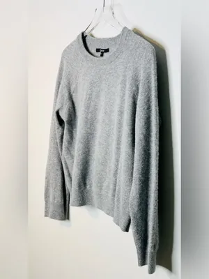 Quince Women's Gray Cashmere Crewneck Sweater Top thumbnail 4
