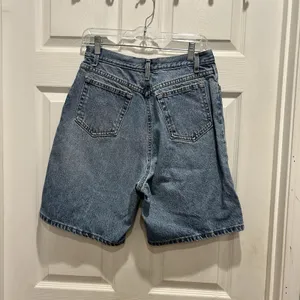 Faded Glory‎ Vintage 90s High Rise Denim Shorts Medium Wash 12 Made in USA Mom thumbnail 5