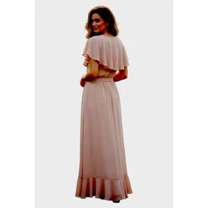 MUMU Mauve Midi Dress Size M Pink Size M thumbnail 3