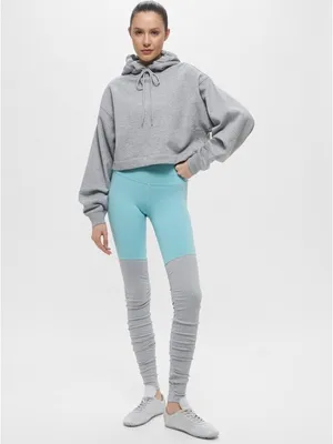 ALO YOGA High Waisted Goddess Legging in Blue Quartz Dove Grey Heather Sz. XXS thumbnail 3