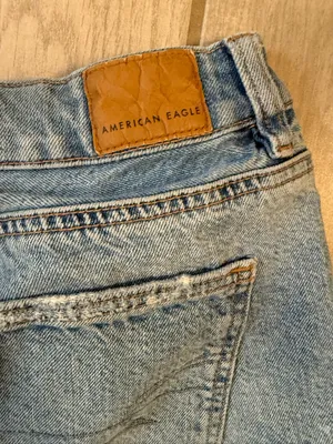 American Eagle Outfitters Distressed Light Blue High-Rise Denim Shorts thumbnail 8