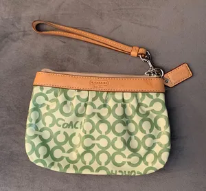 EUC Coach Op Art Signature Wristlet thumbnail 1