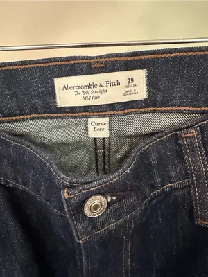 Abercrombie 90’s curve love straight jean dark marble 29 thumbnail 6