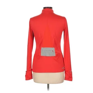 New Balance Women's Long Sleeve Running Pullover Top Size Medium Red Thumb Holes thumbnail 5
