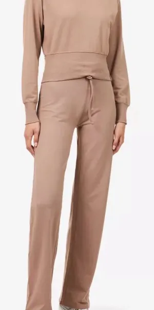 Adanola Taupe Wide-Leg Drawstring Pants thumbnail 1