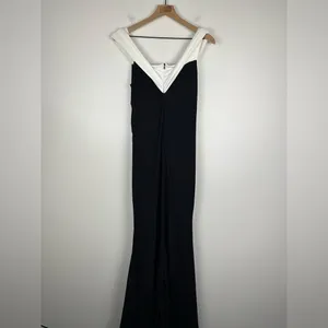 Club L On Bloom Black & White Bardot Maternity Maxi Dress Flower Wedding‎ Sz 8 thumbnail 8