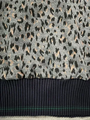 THML Anthropologie Gray Black mock Neck Long Sleeve Sweatshirt M Casual Boho thumbnail 3