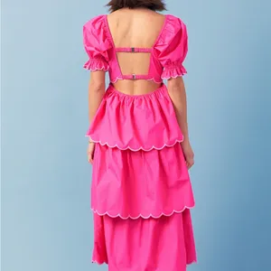English Factory Fuchsia Tiered Dress - $185 MSRP - Size S thumbnail 4
