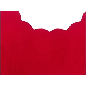 Lulu's Tip The Scallops Red Fit & Flare A-line Dress Sz L NWT Wedding Party Chic thumbnail 4