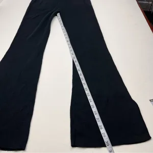 Favorite Daughter Cotton Cashmere Blend Ribbed‎ Pants Women Size XS Black Flare thumbnail 7