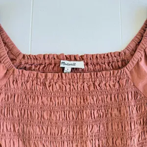 Madewell Lucie Bubble-Sleeve Smocked Top Peasant Blouse thumbnail 2