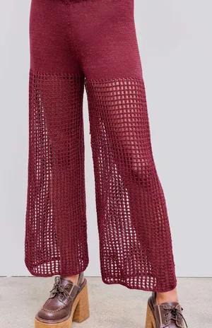 Cider Burgundy Knit Top thumbnail 1