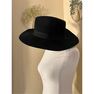 Black 100% Wool Felt Cowboy Rancher Hat thumbnail 2