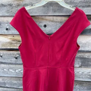 NWT MUXXN Boutique size 2X ( runs small) retro Ponte’ knit faux wrap dress. thumbnail 5