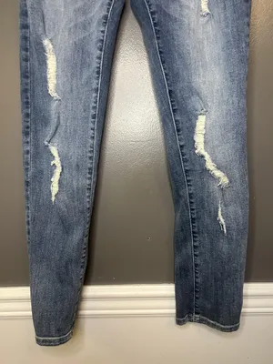 Altar'd State Jeans Womens 25 Blue Distressed Skinny Stretch Denim Pants thumbnail 3