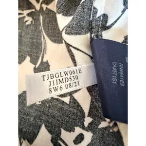Tommy Hilfiger Floral Viscose Button Down Shirt Black White Size M thumbnail 5