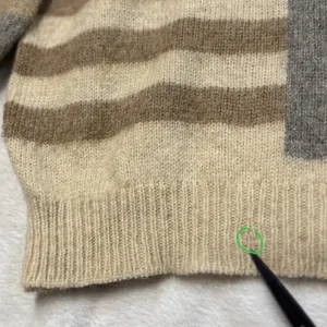 VTG Wool M Beige Intarsia People Graphic Patchwork Crewneck Sweater Winter Artsy thumbnail 8