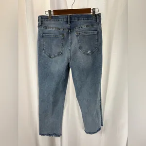 Kensie Vintage Luxe Distressed The Slim Straight Jean Light Wash Crop 31/12 GUC‎ thumbnail 5