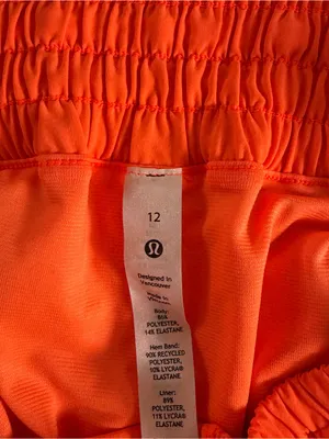 Lululemon Hotty Hot High-Rise Neon Orange Lined 2.5” Shorts thumbnail 4
