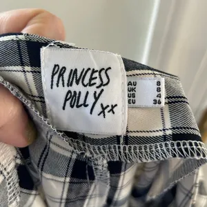 Princess Polly Wide Leg Black & White Plaid Trouser Pants Grunge Punk Whimsygoth thumbnail 4
