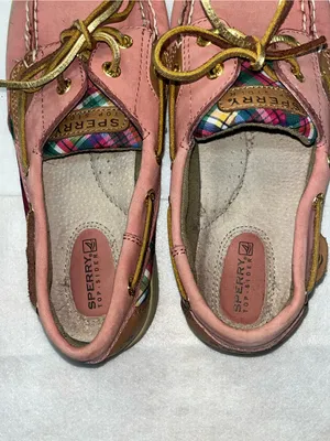 Sperry Top-Sider Pink Leather Plaid Accents Women’s Nautical Boat Shoes Size 8M thumbnail 8
