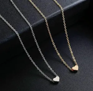 2pcs 925 Alloy Chokers Necklaces Women's Love Pendant Set - Gold & Silver thumbnail 6