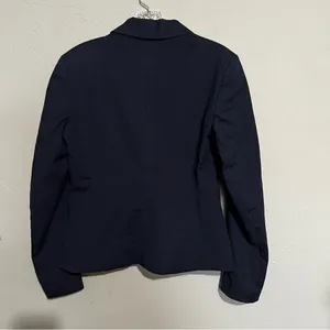 Theory‎ Andy Navy Blue One Button Classic Fitted Blazer thumbnail 9