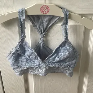 Aerie Light Blue Lace Unpadded Racerback Bralette thumbnail 2