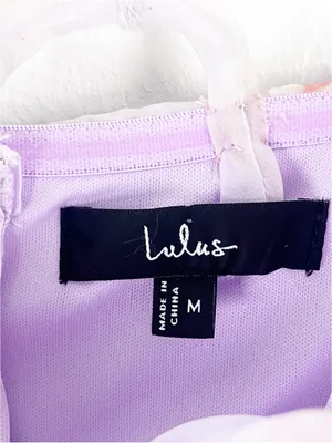 LULUS Chic Preciousness Lavender Floral Organza Strapless Maxi Dress Size Medium thumbnail 2
