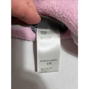 Jansport Pink Fleece Zippered Sweatshirt Jacket Women's Large Pockets thumbnail 4