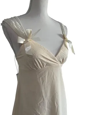 MORE TO COME Ariele Baby Doll Dress in Cream Small New Womens Mini thumbnail 5