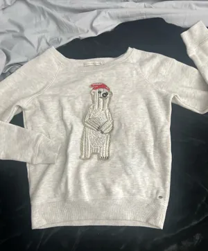 Embroidered American Eagle Christmas Sweater thumbnail 1
