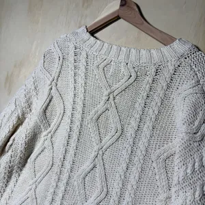 Princess Polly Women's S/M Cream Cable Knit Chunky Oversized Pullover Sweater thumbnail 8
