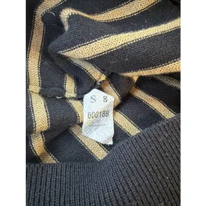 Lauren Ralph Lauren black gold metallic striped ribbed turtleneck S thumbnail 8